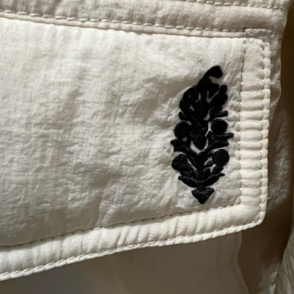 NWOT We the Free | Free People | Off the Bleachers Coaches Jacket Off White Sz S - Picture 8 of 15